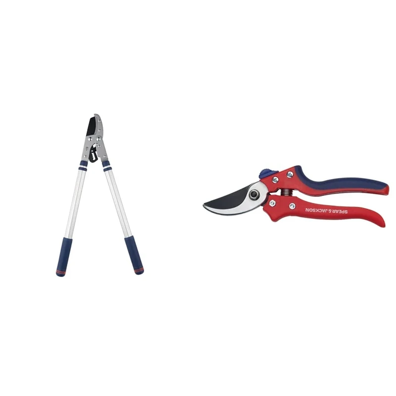 Spear & Jackson Razorsharp Telescopic Ratchet Anvil Lopper & 7159BS Razorsharp Advantage Bypass Secateurs