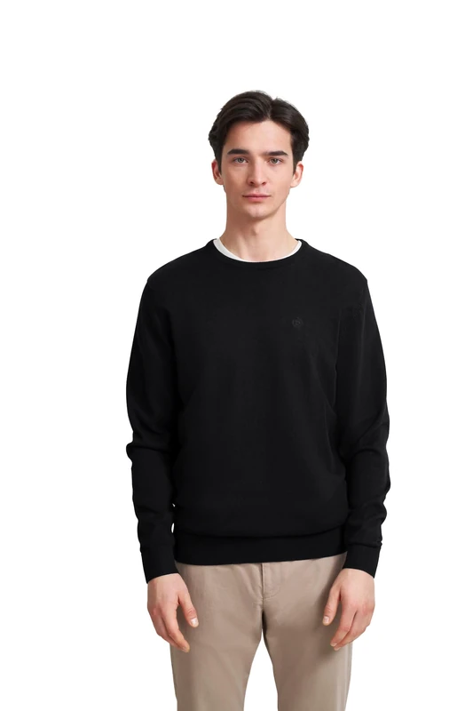 bugatti Men's 7400-95510 Crew Neck Jumper, Black-290, XXL