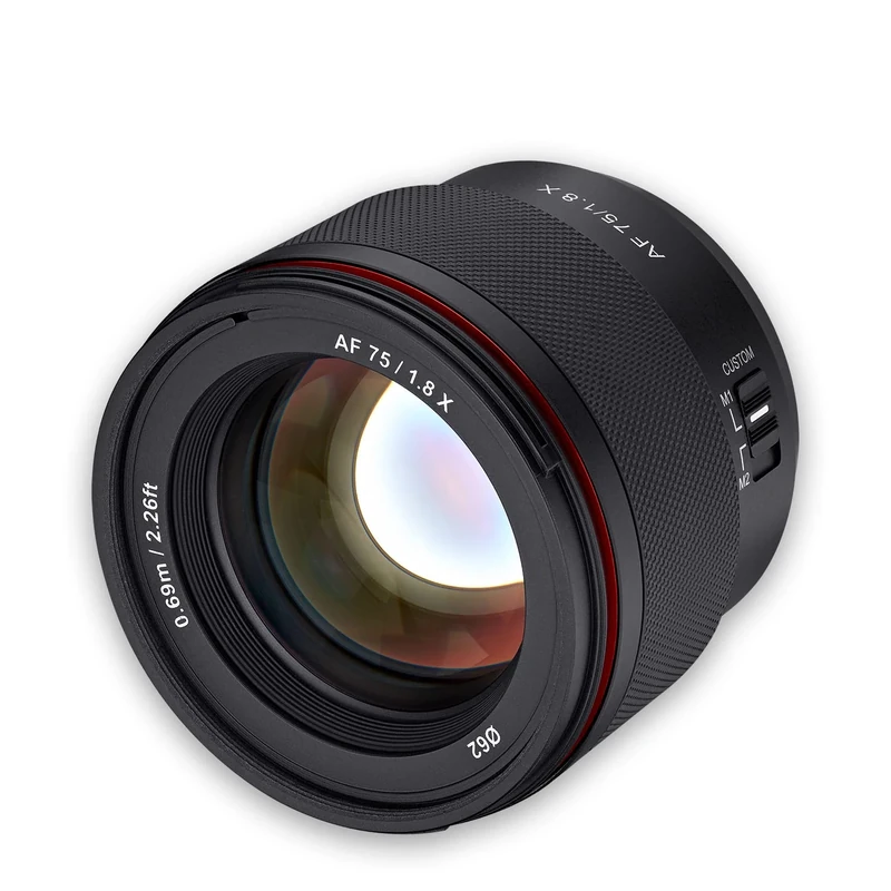 Samyang AF 75mm F1.8 for Fuji X - Lightweight & Compact Portrait Lens with LSTM-AF, Weather Protection & Custom Switch for Travel & Night Shots, for Fuji X Cameras X-T4 X-T30 X-Pro 3