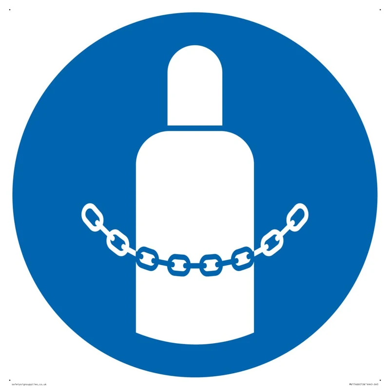 Mandatory: Secure gas cylinders Sign - 400x400mm - S40
