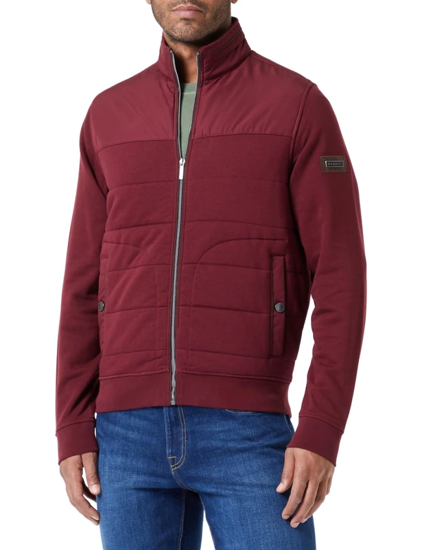 bugatti Men's sweat jacket, Blackberry 790, L