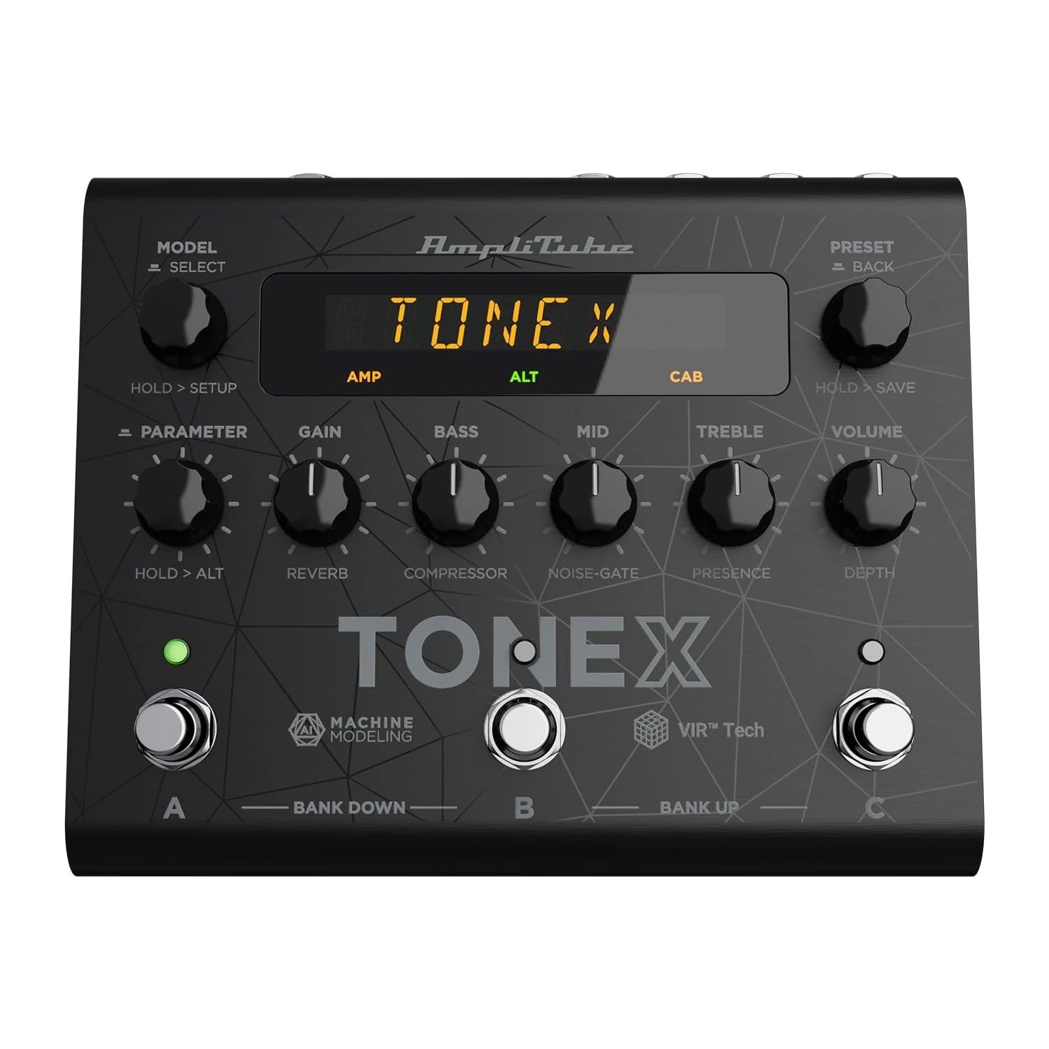 IK Multimedia TONEX Pedal: AI Machine Learning Multi Effects Pedal - Tone Model Any Electric Guitar Amp, Pedal, Distortion, Overdrive or Other Guitar Effects - Black