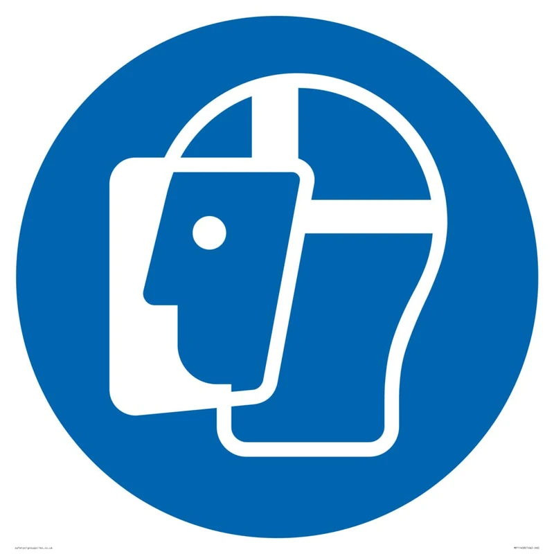 Mandatory: Wear a face shield Sign - 600x600mm - S60 - Image 1