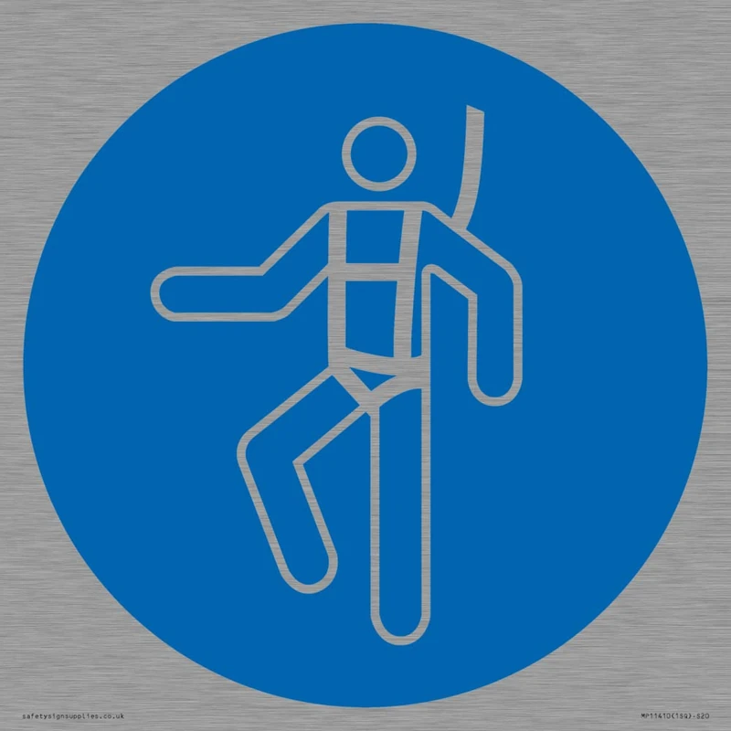 Mandatory: Wear a safety harness Sign - 200x200mm - S20