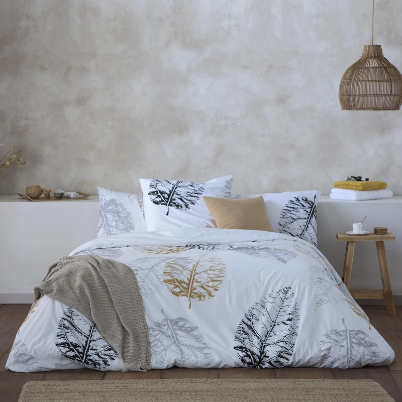 ETHERE Duvet Cover Kari Bed 80 cm, Duvet Cover 140 x 200 cm, 100% Cotton 200 Thread Count, Extra Soft, Closure with Hidden Buttons. - Image 1