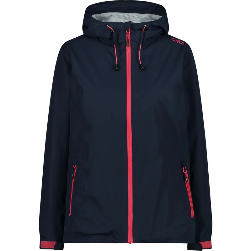 CMP - Woman Jacket Fix Hood, Black Blue, XXXXL