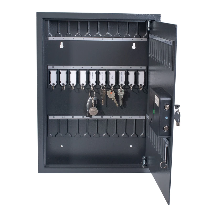 Pavo - Magnettag High Secururity Key Cabinet for 50 keys - Dark grey, 8013876