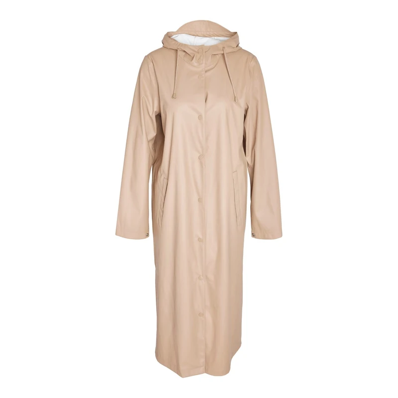 NOISY MAY Women's Nmsky L/S X- Long A-line Raincoat Noos Raincoat, Nomad, S