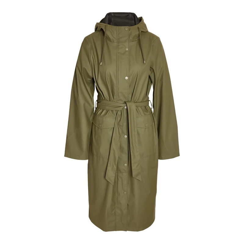 Noisy may Nmsky L/S Women's Raintrench Coat Noos Raincoat, Kalamata, M