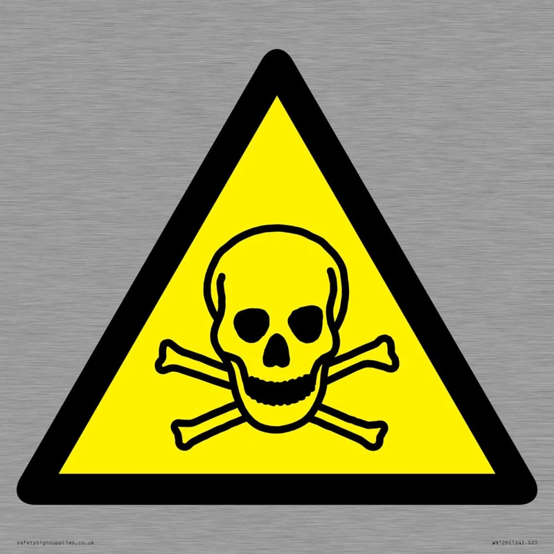 W016 Warning: Toxic material Sign - 200x200mm - S20