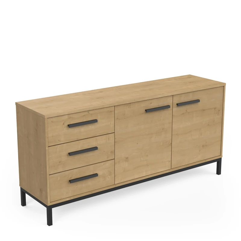CaliCosy Sideboard, Engineered Wood, Brown, 152,5 x 39,5 x 72,3