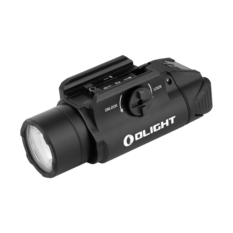 Olight PL-3R Valkyrie Tactical Lamp 1500 Lumens Max 205M Rechargeable Two Modes Compact Lighting with GL Rail and Picatinny Ideal for Hunting (Black)