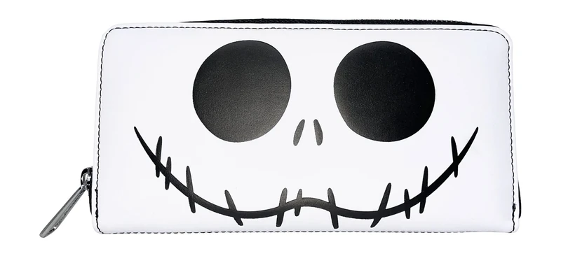 Loungefly Disney Nightmare Before Christmas Jack Skellington Cosplay Zip Around Wallet, Black, M, Zippered Wallet
