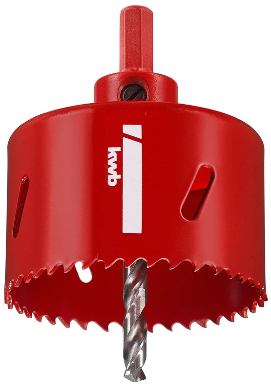 kwb Hss Bi-Metal Hole Saw Ø 68 Mm With Progressive Vario-toothing, High Precision, Hexagonal Shank, 38 Mm Cutting Depth and Centre bit