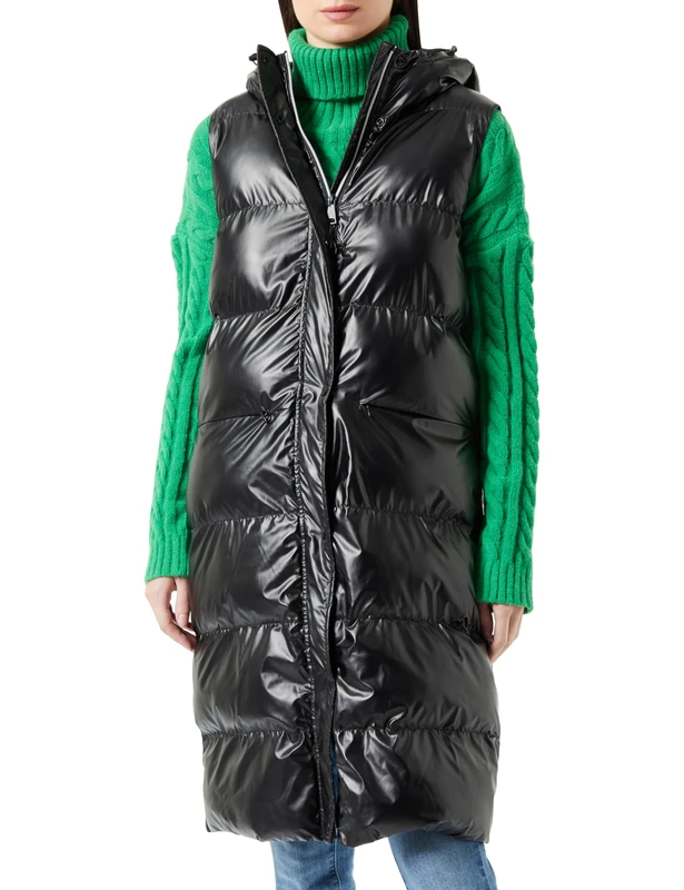Freaky Nation Women's Hazily-fn Textile Vest, Black, XL - Image 1