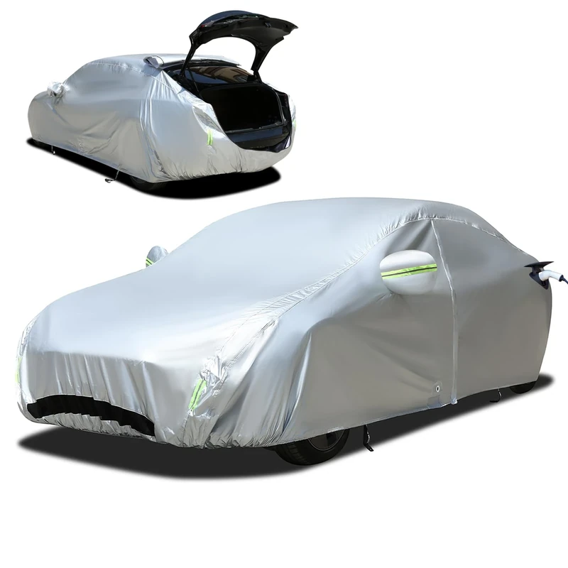 Tecoom Tesla Model 3 Car Cover, Dustproof, Windproof, Snow & UV Protection with Charge Port Opening