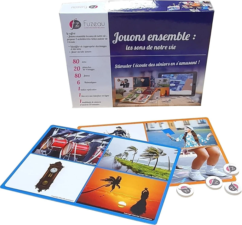 Fuzeau - 78335 – Set of JOUONS - Sons of Our Life - Senior Music - Loto Sound - 80 Sounds and Images - Memory Stimulate