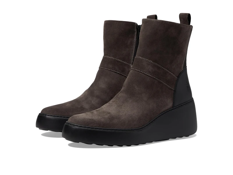 FLY London Women's DOXE604FLY Ankle Boot, Anthracite/Black, 8 UK