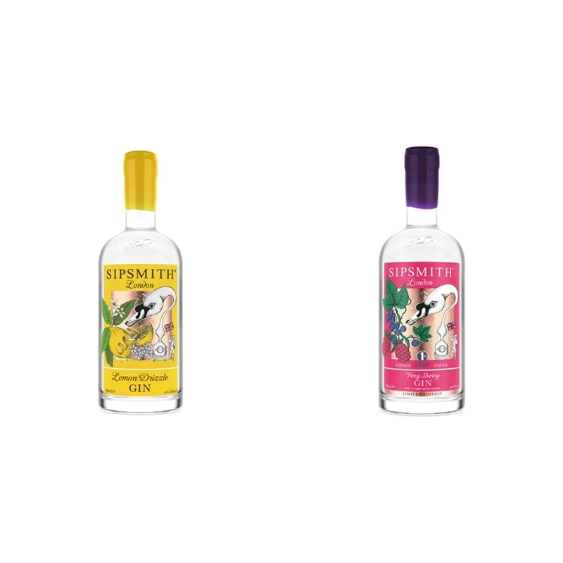 Sipsmith Lemon Drizzle Gin, 70cl & Very Berry Gin, 70cl