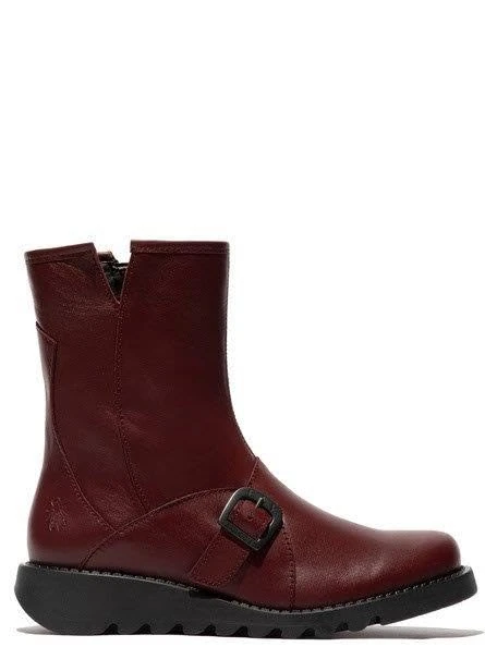 FLY London Women's SABE013FLY Ankle Boot, Wine, 8 UK