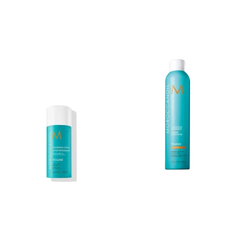 Moroccanoil Thickening Lotion, 100ml & Luminous Hairspray Strong, 330ml