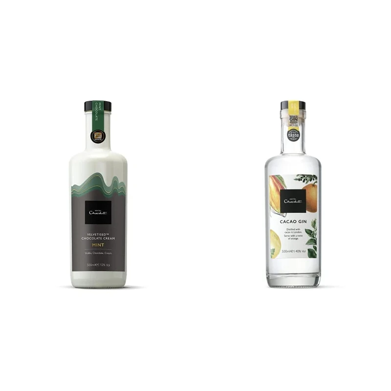 Hotel Chocolat Mint Chocolate Velvetised Cream, 500ml & Cocoa Gin, 500 ml