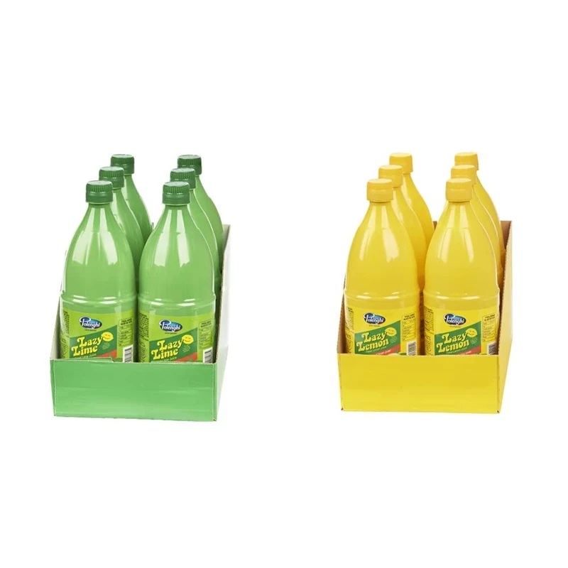 Lazy Lime Juice 1 Litre (Pack of 6) & Lazy Lemon Juice 1 Litre (Pack of 6)