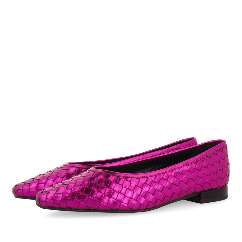 GIOSEPPO eisgarn Women's Braided Leather Ballerinas Bronze, Fuchsia, 6 UK