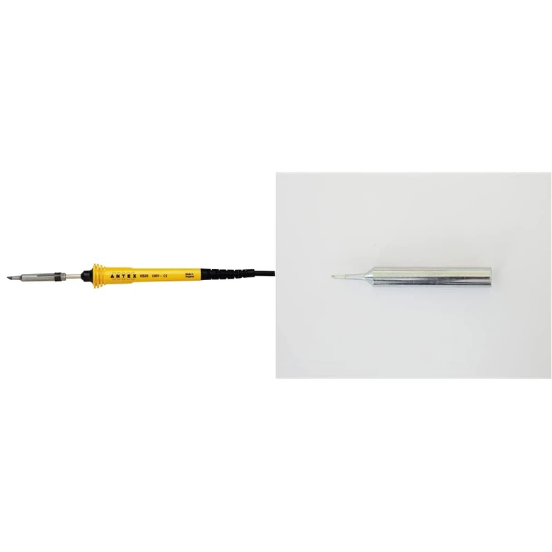 Soldering Iron XS25 from Antex with Silicone Cable & Soldering Iron Replacement bit - 1.0mm for XS25 (56 bit)