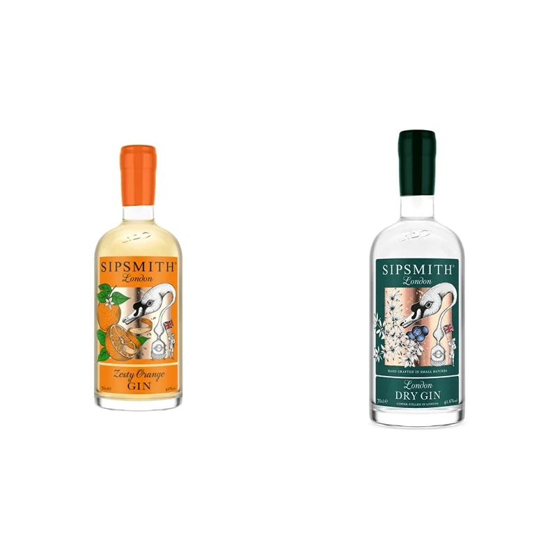 Sipsmith Zesty Orange Gin, 70cl & London Dry Gin, 70cl
