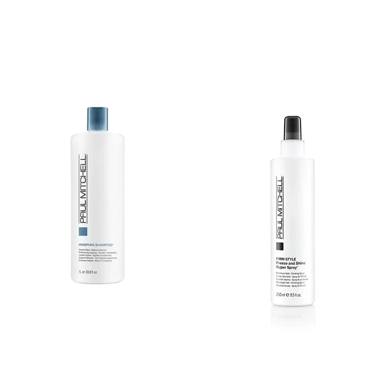Paul Mitchell Awapuhi Shampoo, 1 L & Freeze and Shine Super Spray 250ml