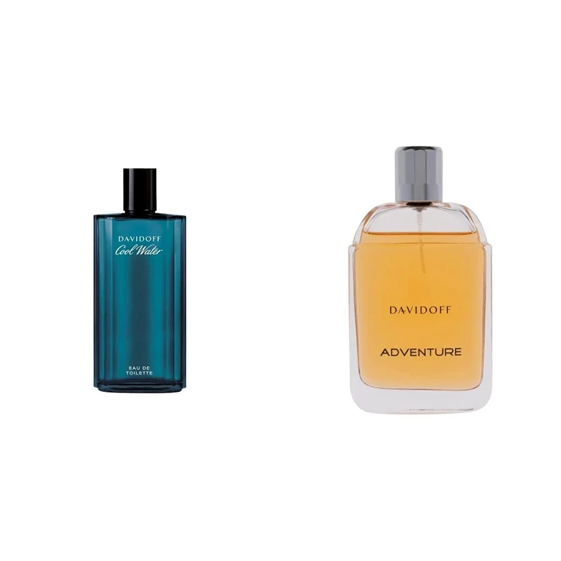 DAVIDOFF Cool Water Man Eau de Toilette,200 ml (Pack of 1) & Adventure for Men Eau De Toilette, 100 ml