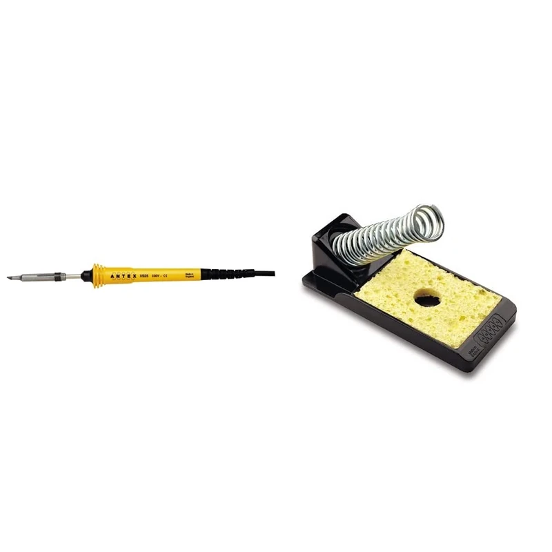 Soldering Iron XS25 from Antex with Silicone Cable & Soldering Iron Stand - ST4 Bench Stand by