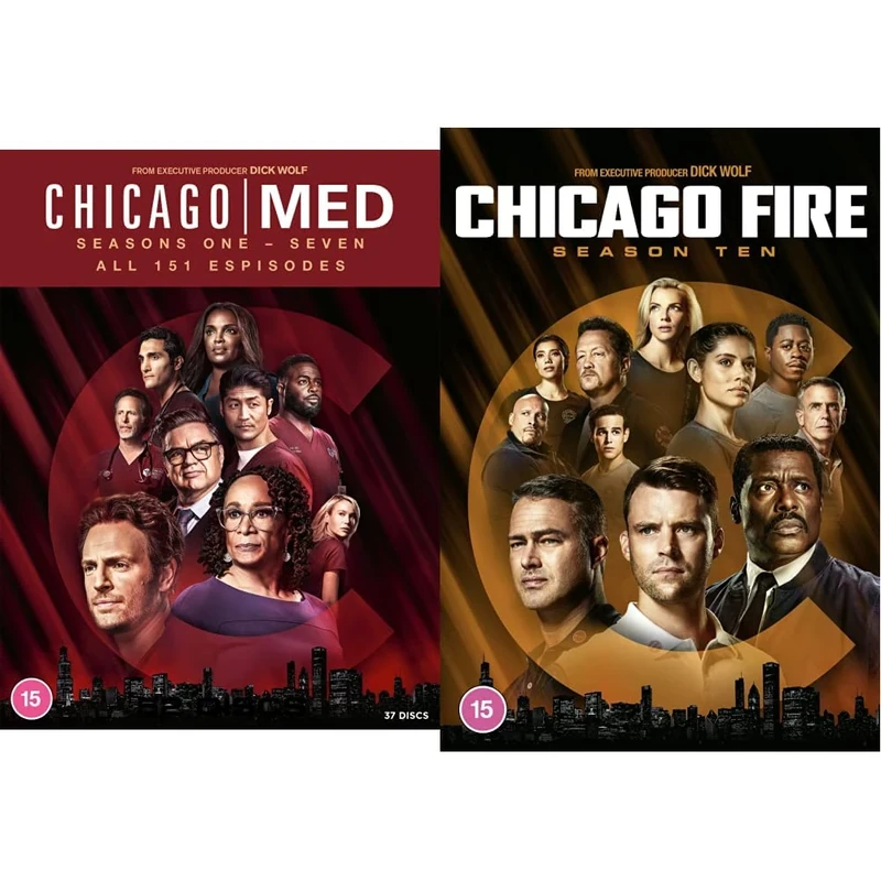 Chicago Med: Seasons 1-7 [DVD] [2015-2022] & Chicago Fire: Season Ten [DVD] [2021]