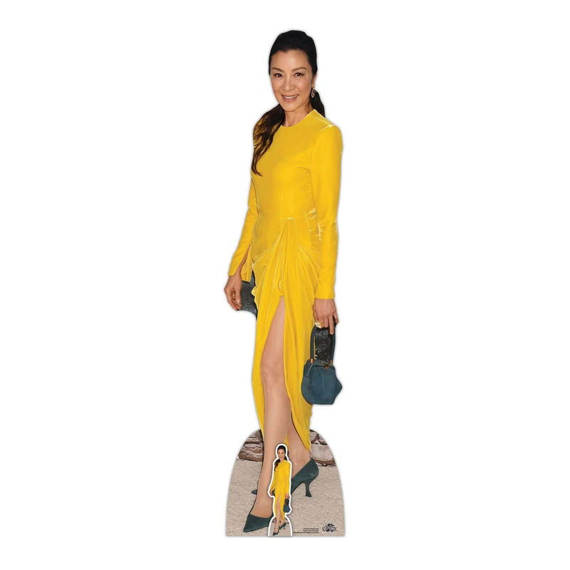 Star Cutouts CS1079 Michelle Yeoh Lifesize Cardboard Cutout – Award-Winning Film Legend Display for Parties, Events & Collectors