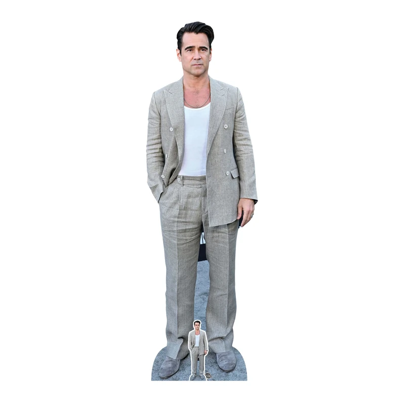 Star Cutouts CS1072 Colin Farrell Lifesize Cardboard Cutout With Mini - Image 1