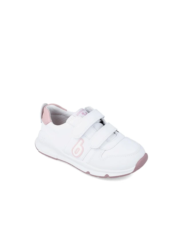 Biomecanics Leather Sneakers 231005 White, White and Pink, 10 UK Child