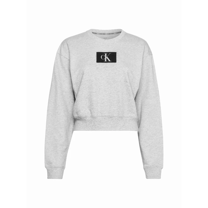 Calvin Klein Women's L/S Sweatshirt 000qs6942e Pullovers, Grey (Grey Heather), XS