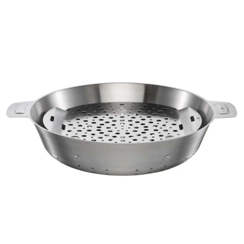 Fiskars Norden Grill Chef 1066431 Steel Steamer Basket for Use as a Grill Basket, Steamer or Sieve, Diameter 30 cm, Stainless Steel - Image 1