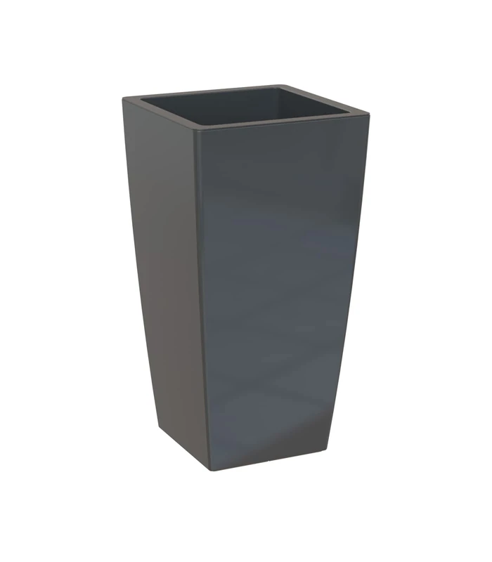 Artevasi Square Shaped Flower Pot, Anthracite, 45 Liter