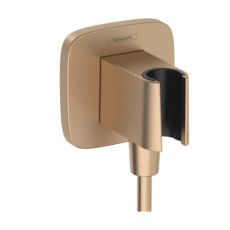 hansgrohe Handheld Shower Wall Outlet 1/2-inch Thread Connection in Brushed Bronze, 26887141