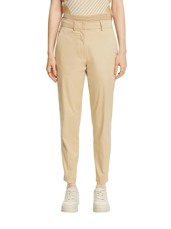 ESPRIT Women's Trousers, Sand, 30W x 28L
