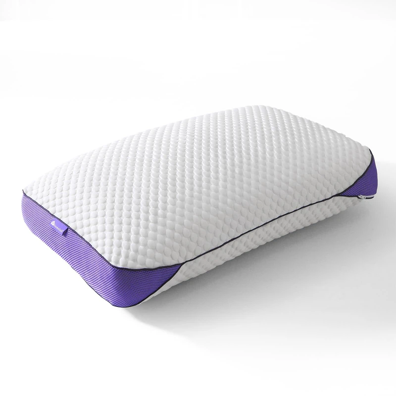 HOMELAB Adjustable Shredded Memory Foam Pillow Queen Size | Cooling Bed Pillow for Sleeping with Removable Bamboo Cover | Soft Medium-to-Firm Gel Pillow for Side Stomach & Back Sleepers, 1 Pack