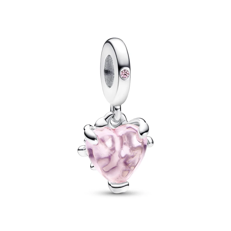 Pandora Moments Family tree sterling silver dangle with fancy fairy tale pink cubic zirconia and rose shadow pink crystal