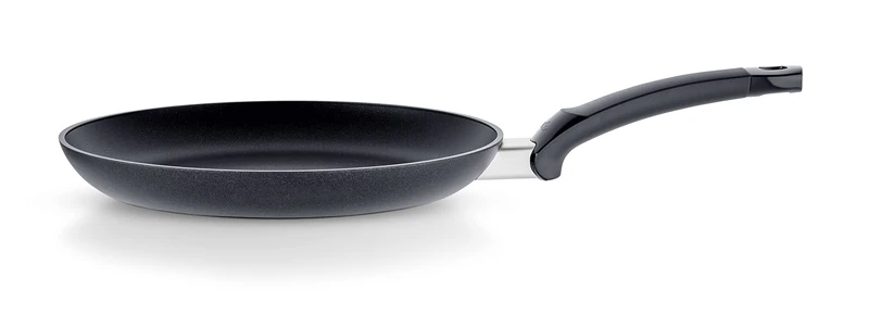 Fissler Levital + Flat/Aluminium Pan Coated (Diameter 28 cm) Crepe Pan, Non-Stick, Premium Pearling Effect, Induction, Black