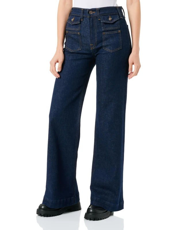 7 For All Mankind Women's Jsus7670 Jeans, Dark Blue, 25