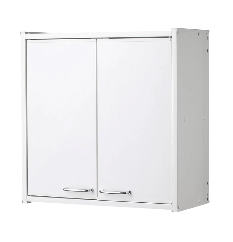 Negrari White PVC Resin Wall Cabinet - 59 x 21 x 59 cm F760PAM