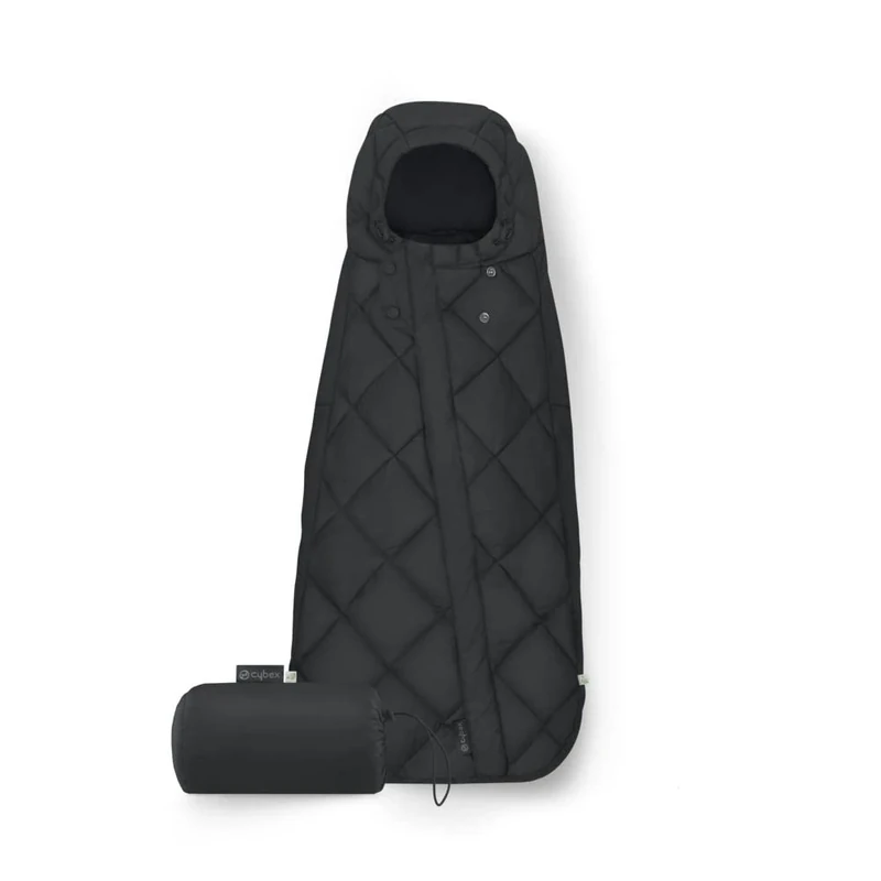 CYBEX Gold Footmuff Snøgga Mini 2, For Baby Car Seats, From Birth to approx. 24 Months, TOG 4, Moon Black