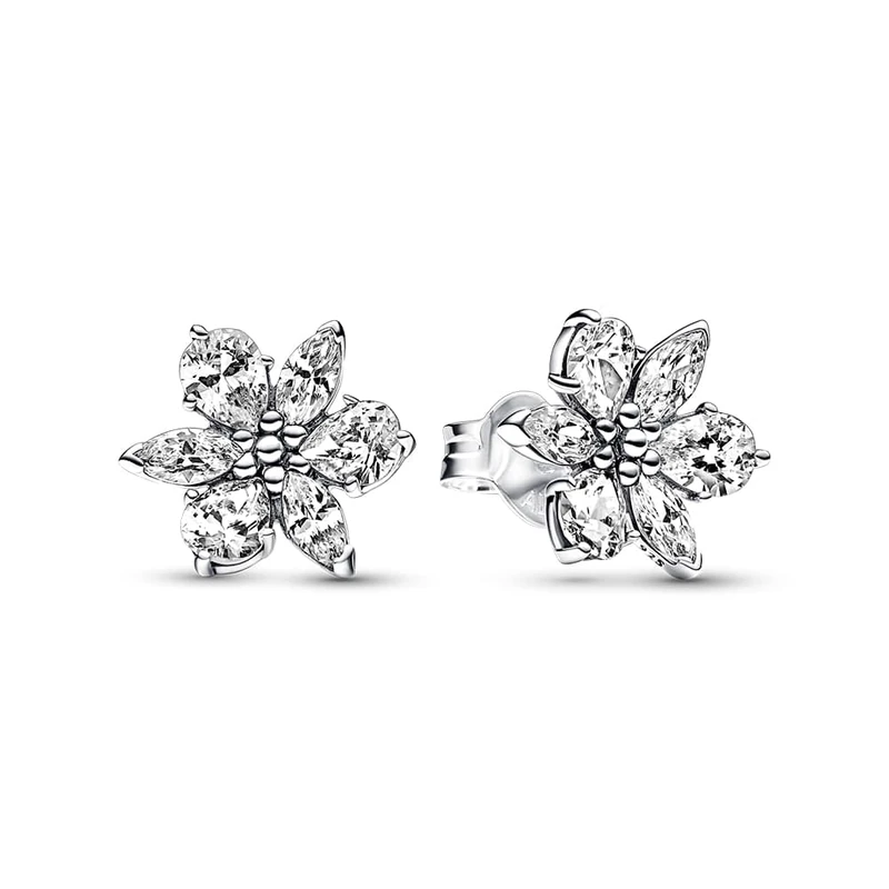 Pandora Timeless Women's Sterling Silver Sparkling Herbarium Cluster Stud Earrings, No Box
