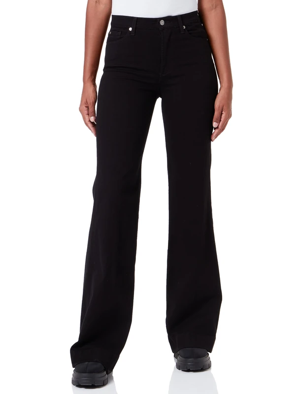 7 For All Mankind Women's Jswdu790 Jeans, Black, W25